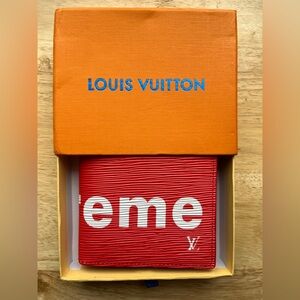 Louis Vuitton Red and White Wallet